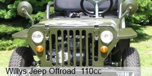 Kinderjeep Willys Jeep 110cc mit Benzinmotor ORIGINAL